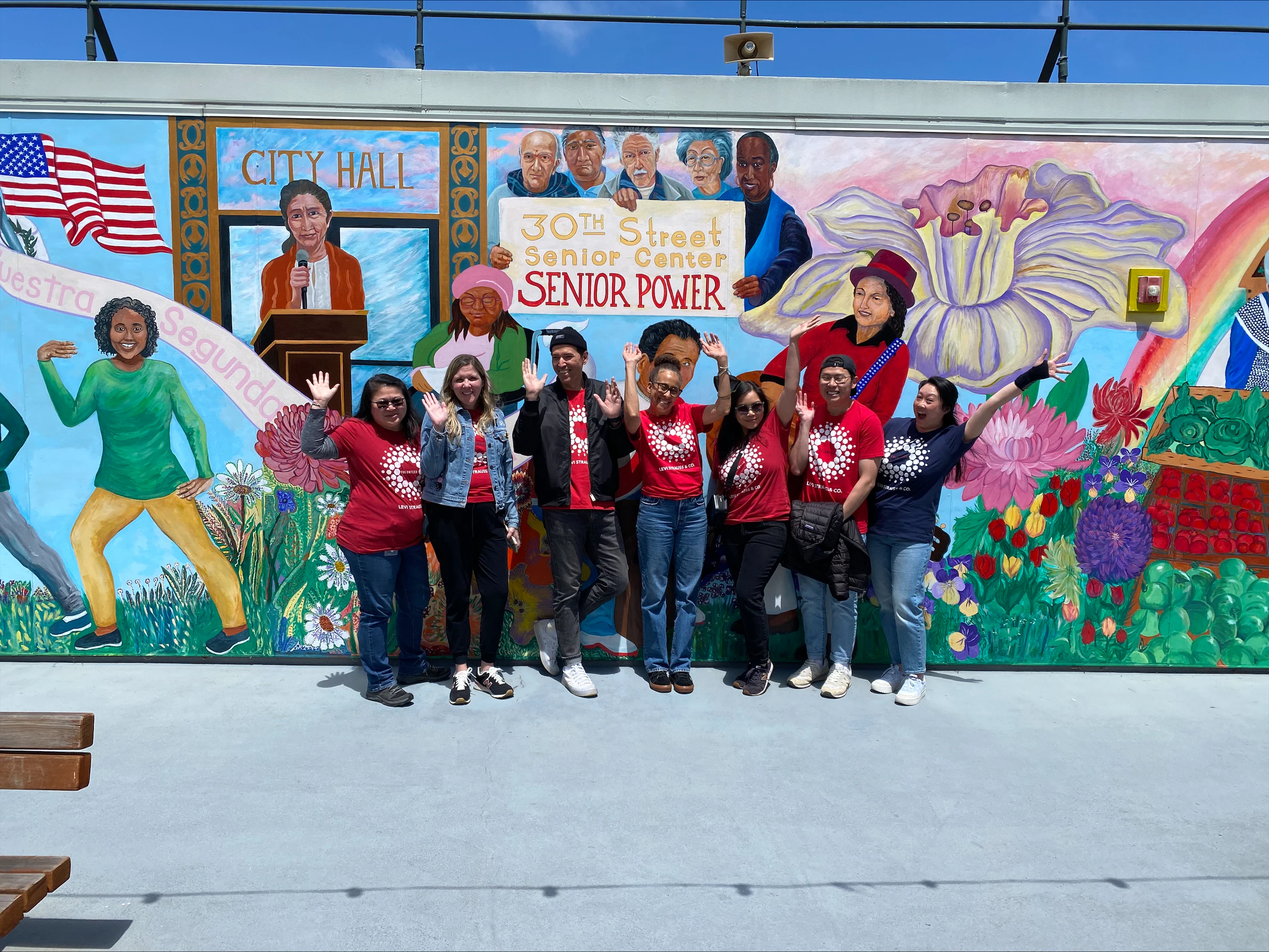 The 30th street town hall portrait as painted during OnLok's senior art activity