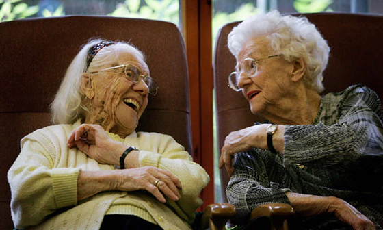 Senior loneliness senior laughing