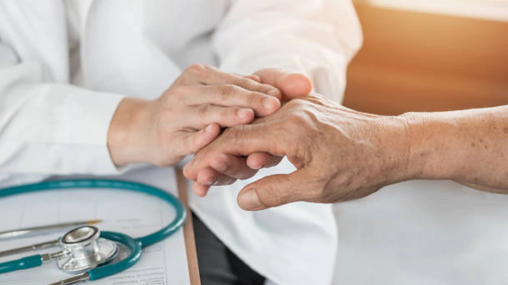 Doctor with patient